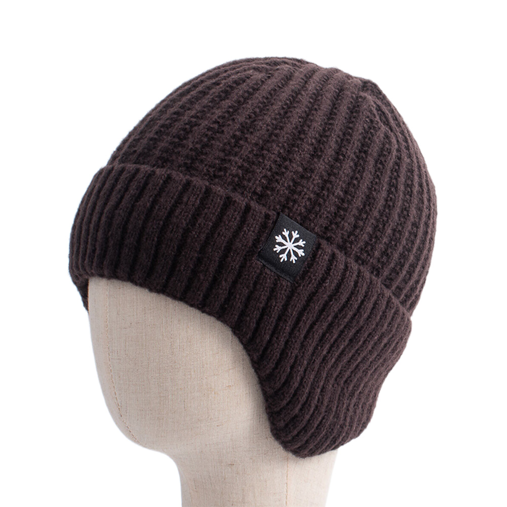 Men Winter Beanie Neck Warmer Set Plush Lined Hats Scarf Knit Snowflake Skullies Earflap Cap for Women Outdoor 4f2cd 5 7c698