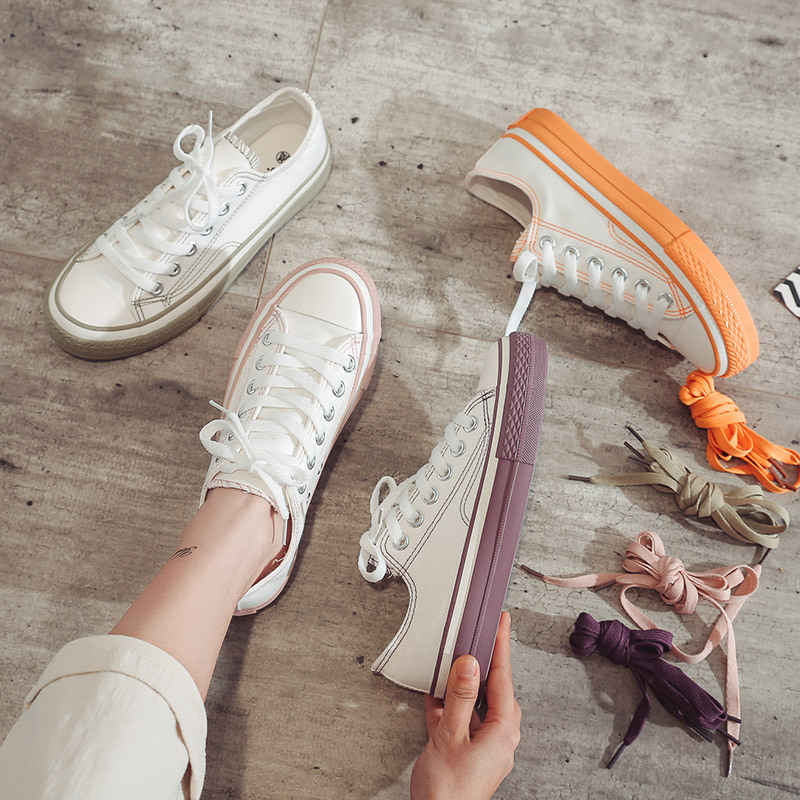 Style New Women Vulcanized Sneakers Breathable Casual Students White Woman Spring Autumn Lovely Canvas Shoes 2023 Comemore 9b76