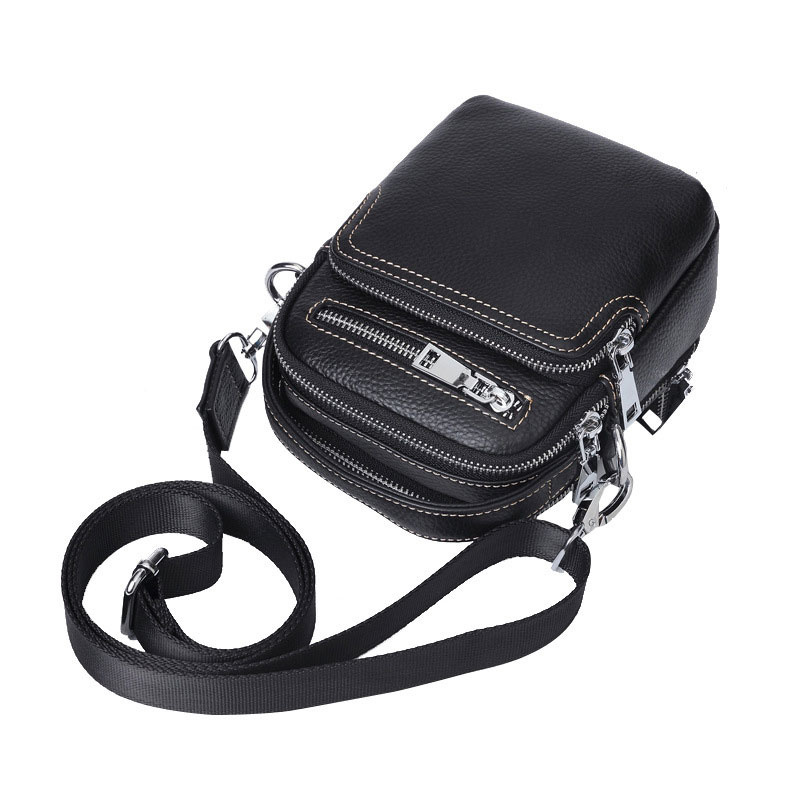 High Quality Men's Leather Shoulder Bag Real Cowskin Mini Crossbody s Of Male Small Messenger Phone Pouch Man c91f8