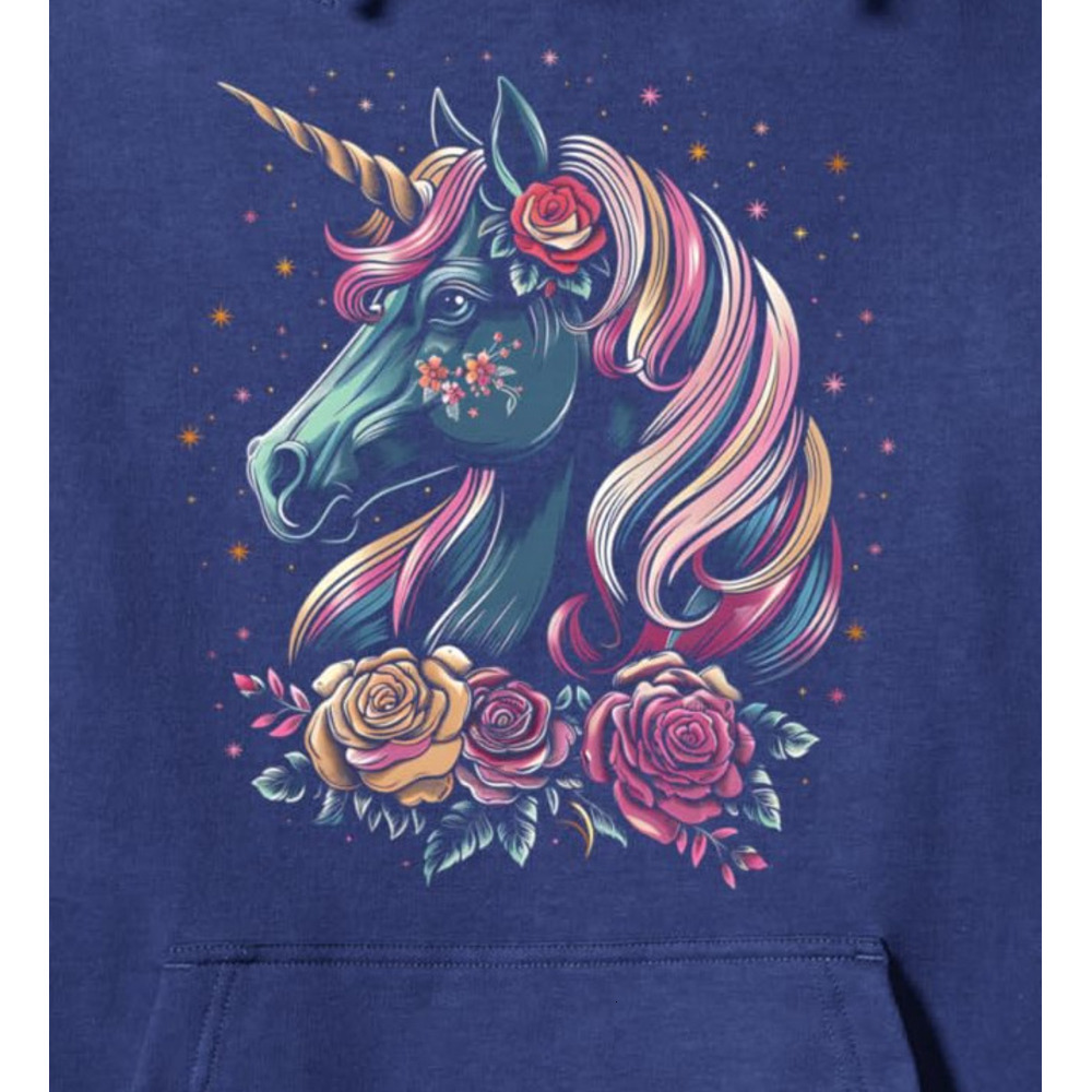 Hoodie for Mens Womens Unicorn Floral Dream Fantasy Horse Design Graphic Tees Pullover Hoodie Graphic Hoodies sweatshirt cool