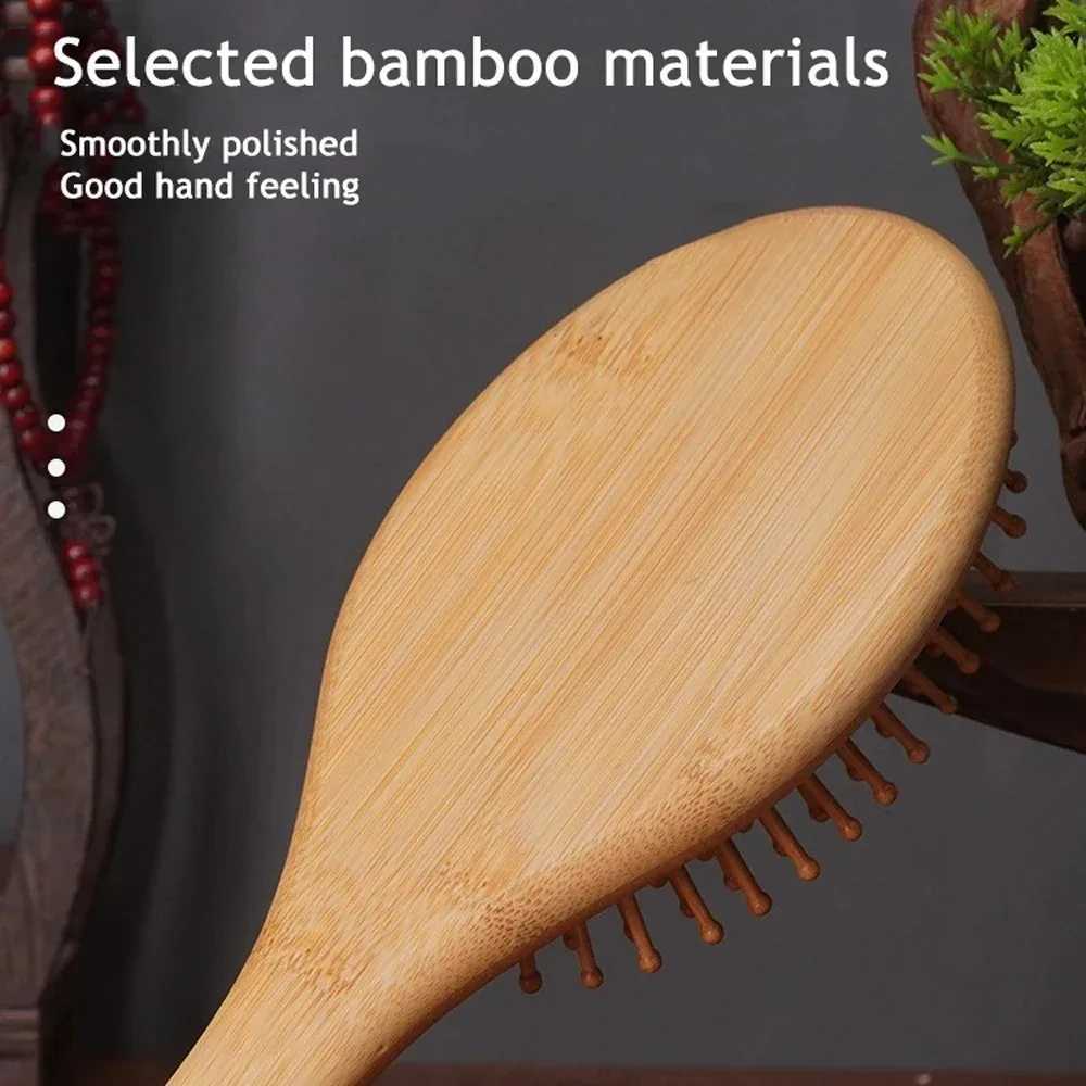 Pcs bamboo comb baby massage air bag comb care air cushion comb solid wood bamboo material comb pointed tail wide tooth comb W241112