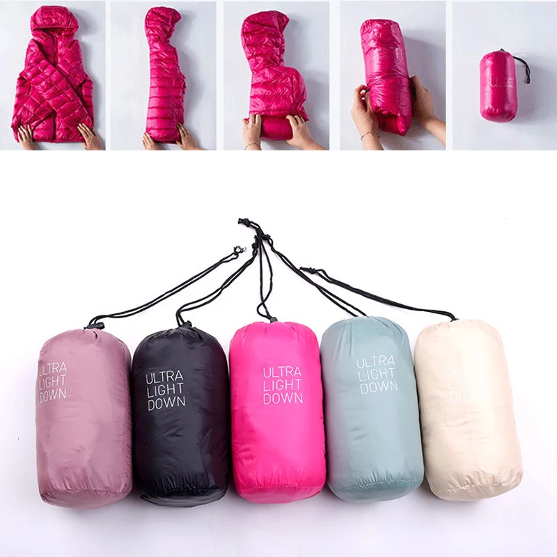 0-10 6XL 7XL autumn and winter womens ultra light down jacket Puffer Duck Feather Coats ultra-thin warm Parkas portable jacket 241112