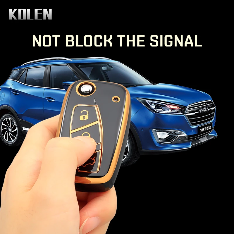 New TPU Car Flip Key Case Cover For FIAT 500 Panda Stilo Ducato Punto Doblo Bravo 3 Buttons Protected Holder Fob Bag Accessories