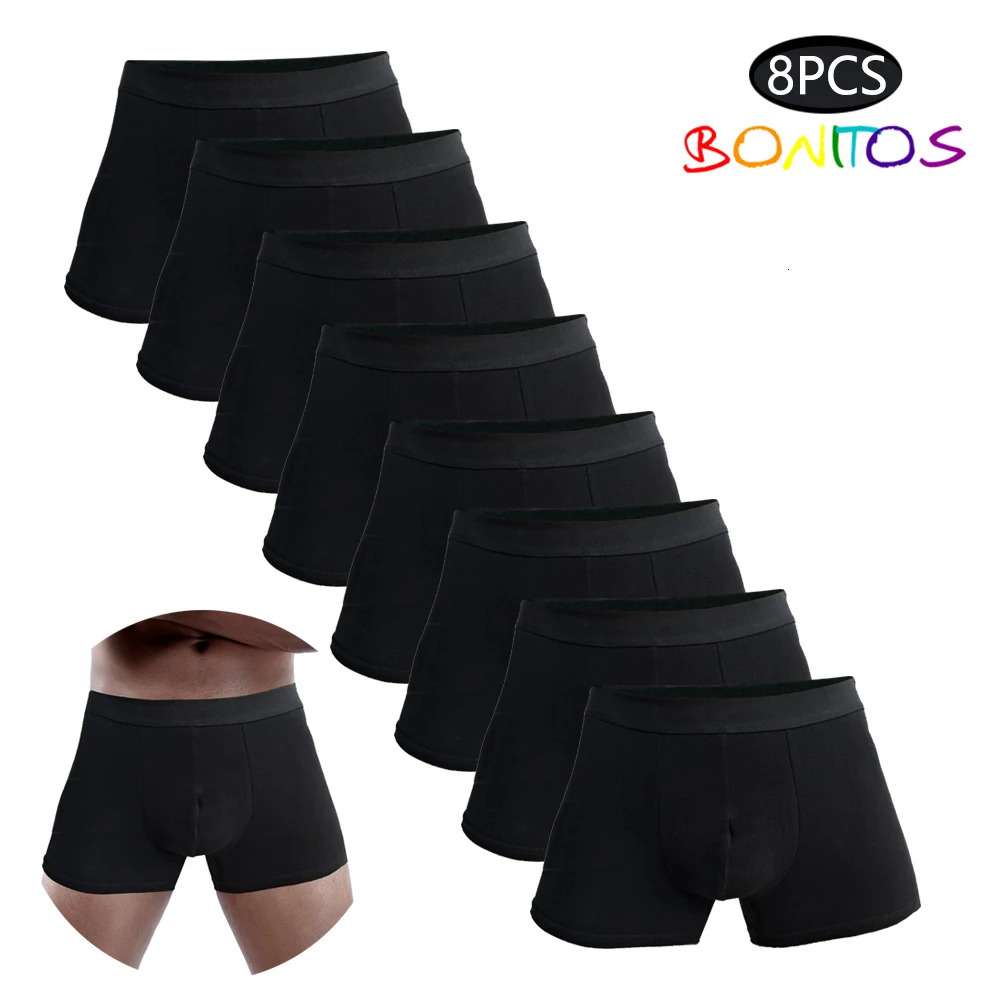 8 pieces of mens underwear cotton mens underwear sexy mens underwear breathable boxer shorts mens fashion luggage 241112