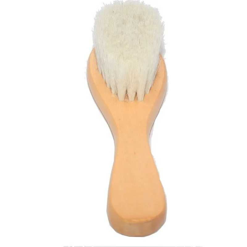 Baby hair brush with wooden handle and ultra soft pure natural wool brush suitable for newborns and young childrens baby hair combing massager W241112