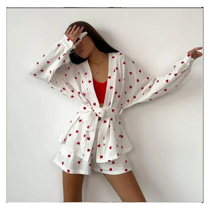 Womens summer ultra-thin breathable cool pajama set for sale 241112