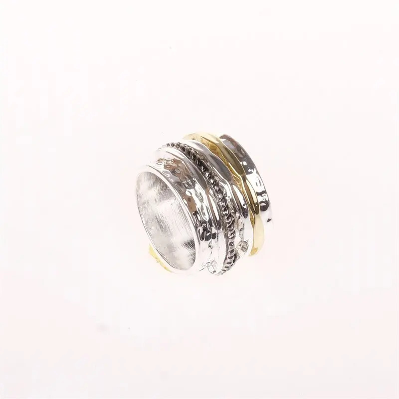 ANTIQUE N Meditation Statement Spinner Ring Jewelry 241112