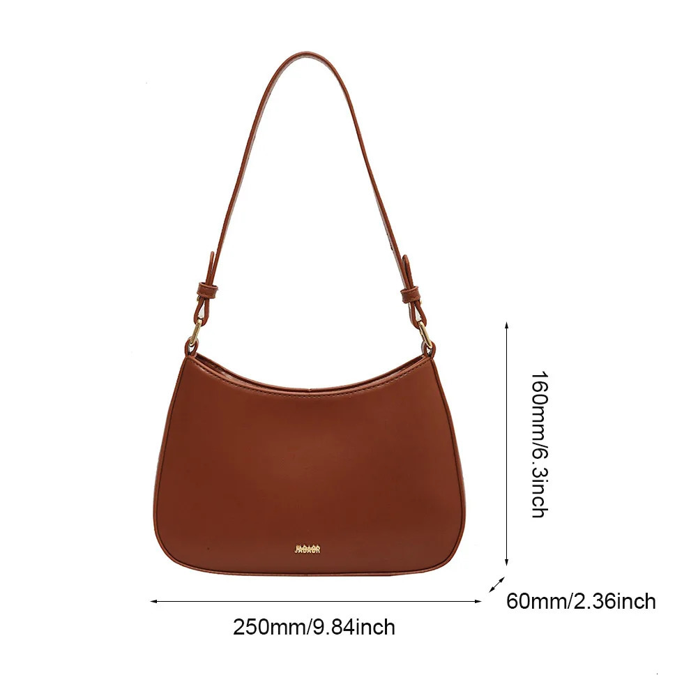Red Shoulder Bag Women PU Leather Vintage Handbag Purse for Women Fashion Stylish Armpit Bag Vintage Crossbody Messenger Bag 241122