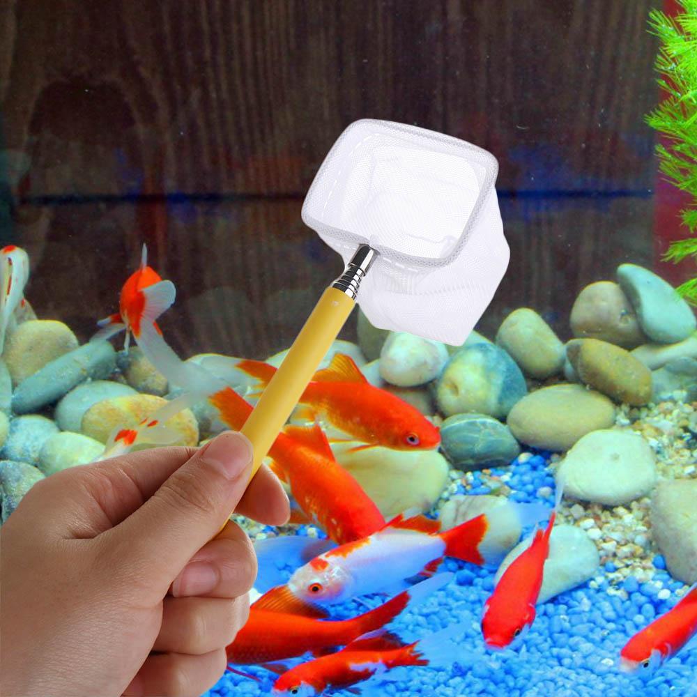 Retractable Fish Tank Cleaning Fish Scoop Cleaning Tool Shrimp Catching Fishnet Aquarium Supplies Fish Tank Accessory Catch Net