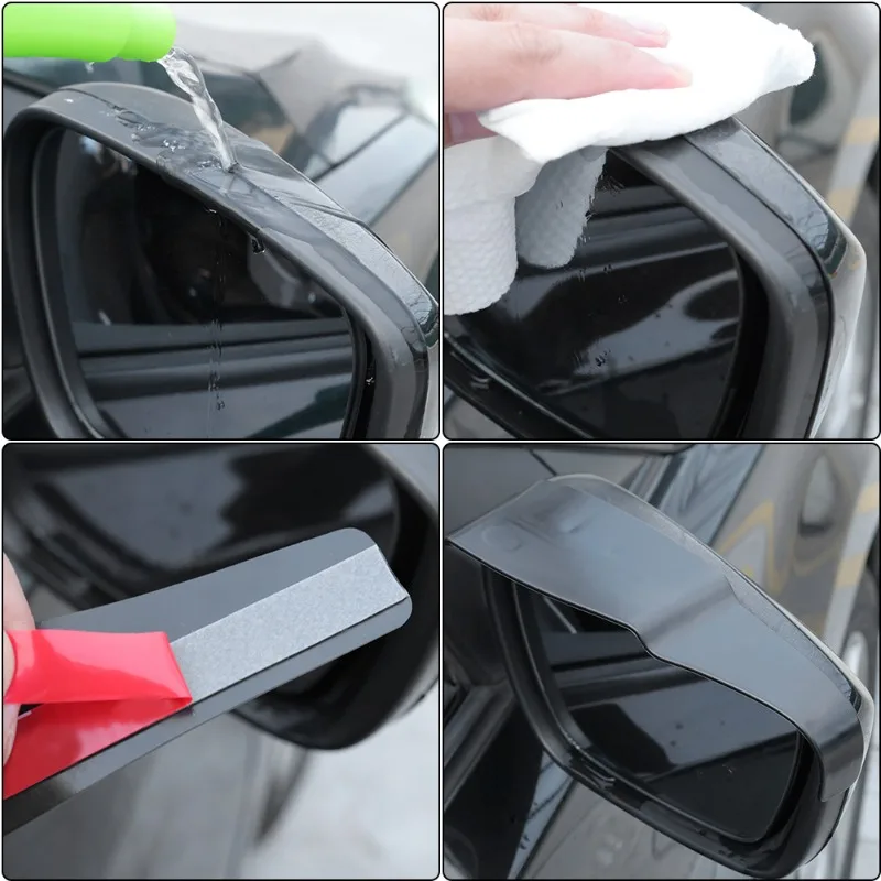 Car Rearview with Guide Universal Reversing Mirror Rain-proof Shield Truck Air Dried Type Rain Eyebrows