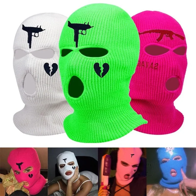 Men Balaclava Mask Hat Winter Warm Windproof Knit Beanies Bonnet Unisex Caps Women Sports Halloween Party Gifts Ski Accesorios