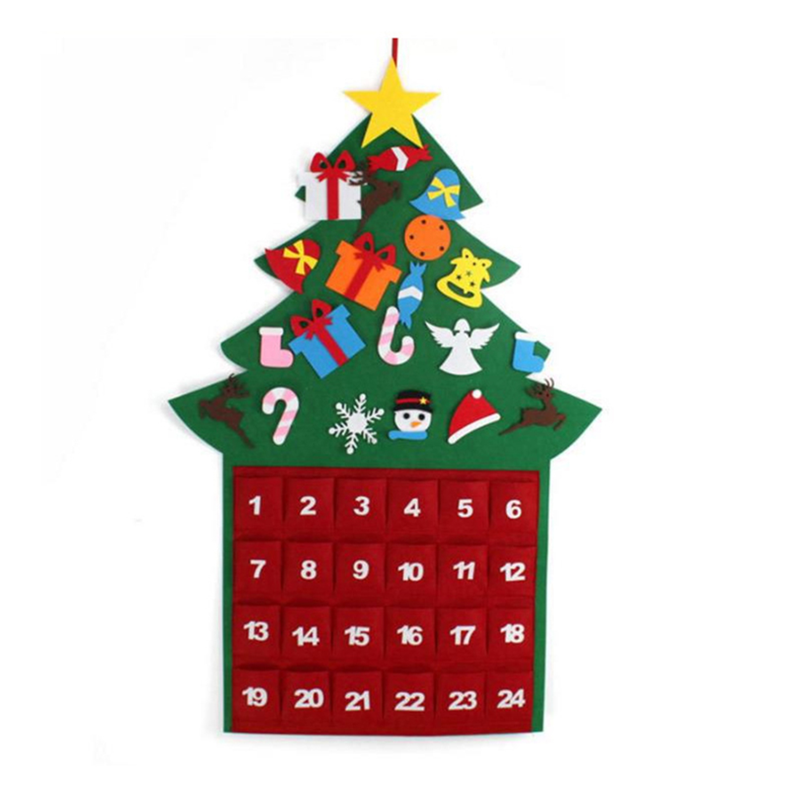 DIY Wall Christmas Felt Tree with Hanging Decorative DIY Christmas Decorations for Kids Toddlers Home Door Window Wall d237f