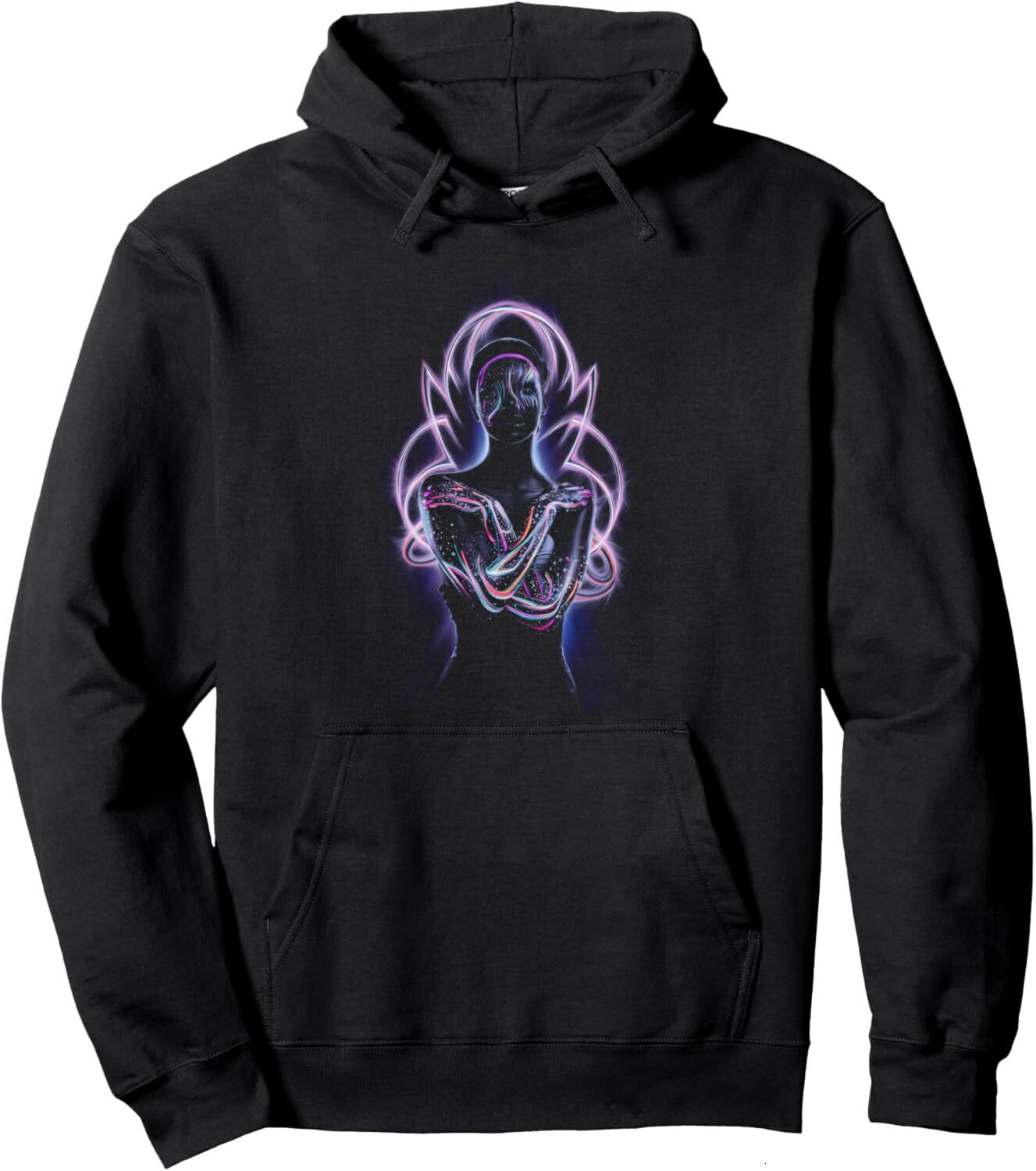 Hoodie for Mens Womens Fantasy Art Unique Mystical Woman with Abstract Colors Pullover Hoodie Graphic Hoodies sweatshirt