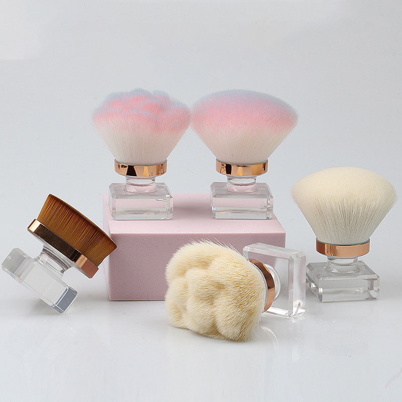 Diamond Nail Dust Brush For Acrylic Nails, Face Foundation Brush Nail Art Dust Powder Remover Manicure Brush Clean Up Nail Art Brush Pincel Para Decor