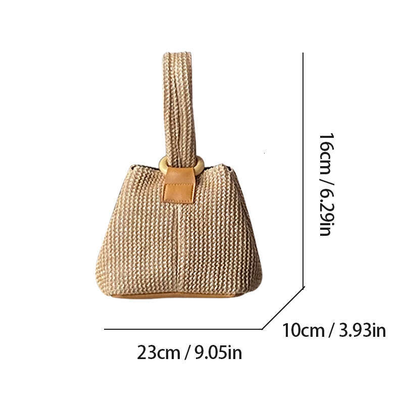 Cute girl carrying straw female 2024 new niche personality summer chain single shoulder braided bag tide