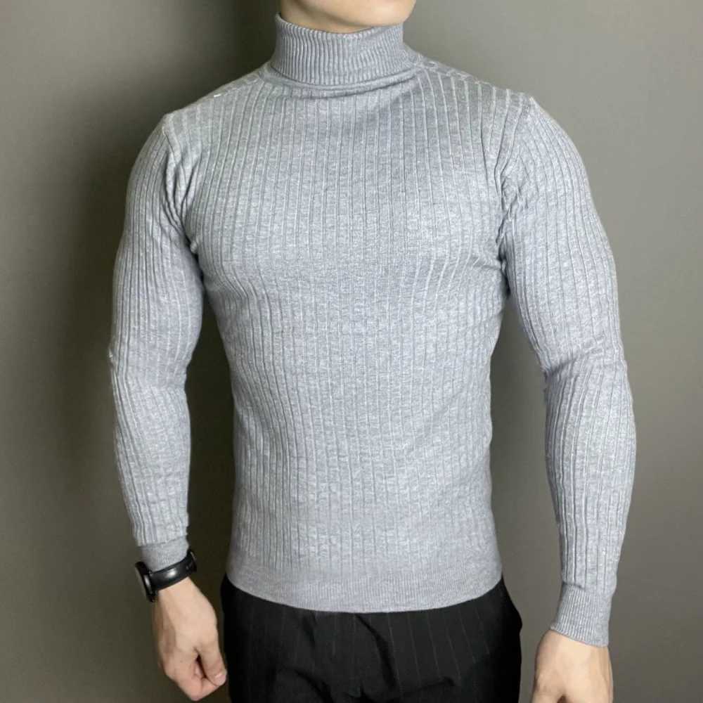Winter Turtleneck Warm Sweater Casual Mens Rollneck Knitted Keep Mens Skydiving Knitted Wool Pullover Sports Outdoor Yoga Top W2411111