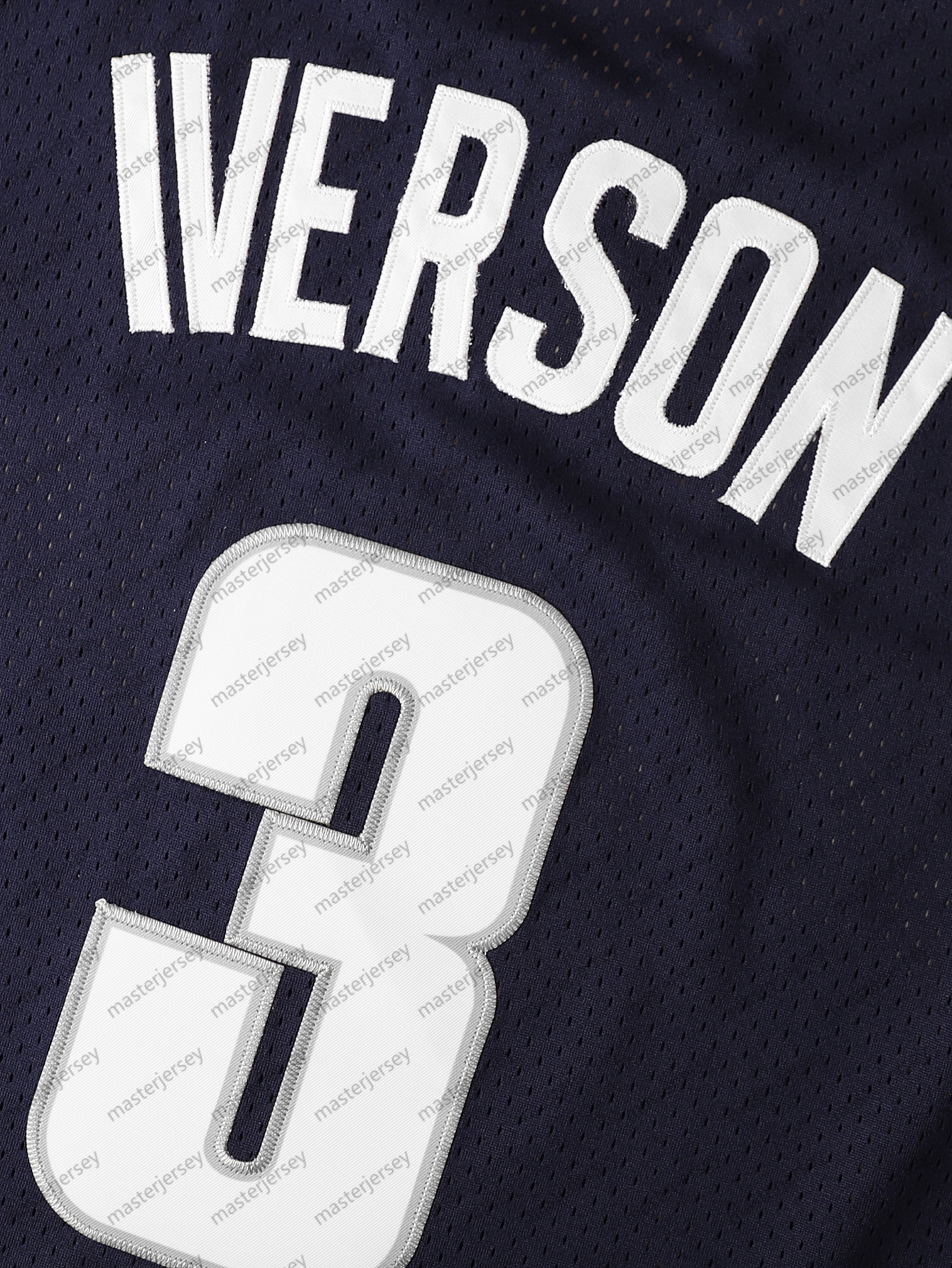 #3 IVERSON Men's Basketball Jersey Sweatshirt - Embroidered Movie Mesh Letters & Numbers, Crew Neck Sleeveless Training Vest, Loose Fit Athletic 