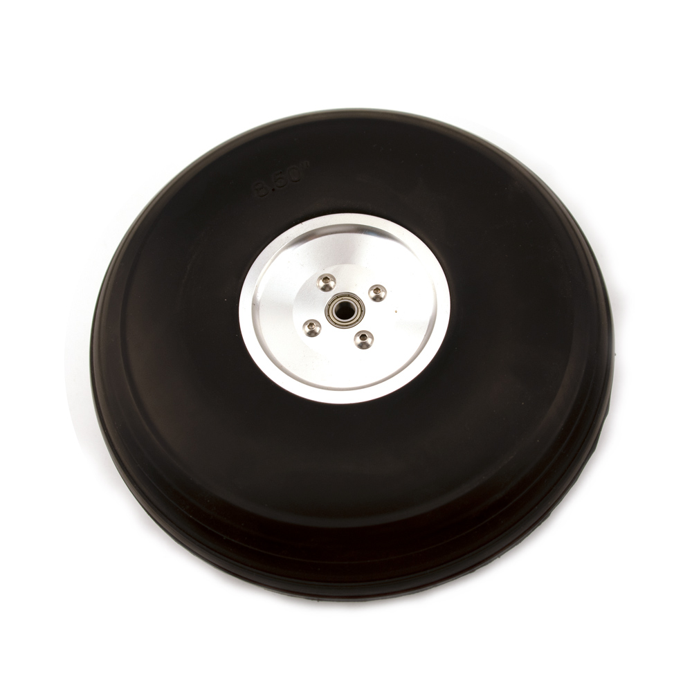 2PCS PU Wheels With Aluminum Alloy Hub Core Tire Steel Rim Bearing Hole 5.5 6Inch/ 7 / 8.5 for RC Fixed-wing Airplanes Model