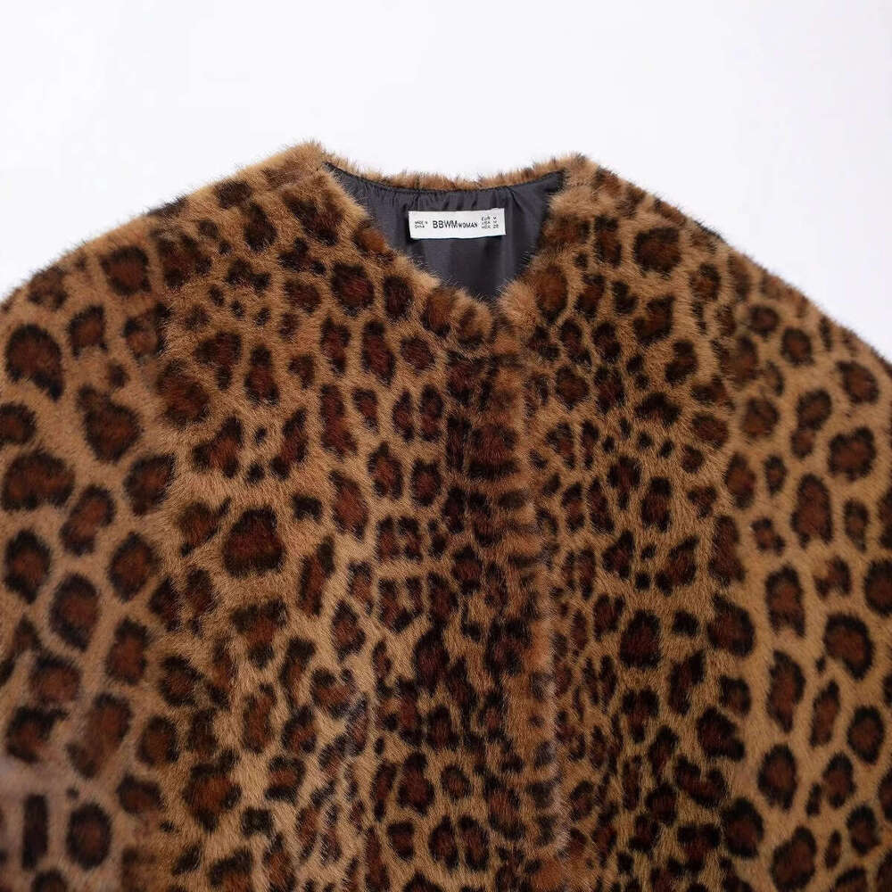 shanshi fur coat women Animal print fur coat