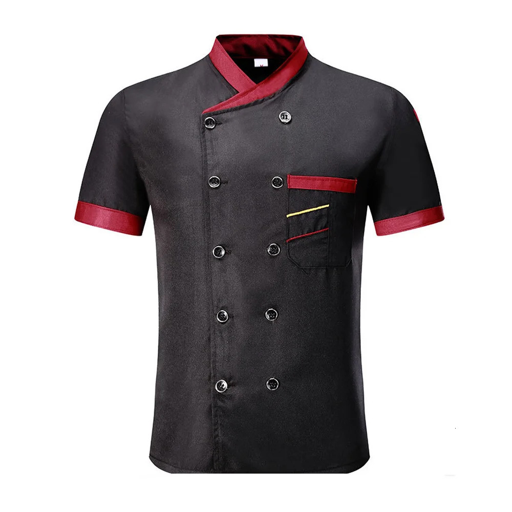 Unisex Chef Jacket Mens Restaurant Kitchen Uniform el Cooking Clothes Catering Shirt 240412