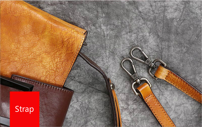 Motaora Women's Retro Genuine Leather Shoulder Handmade Women Bucket Bag First Layer Cowhide Top-Handle Bags For Female Genuine Leather BagVoyage