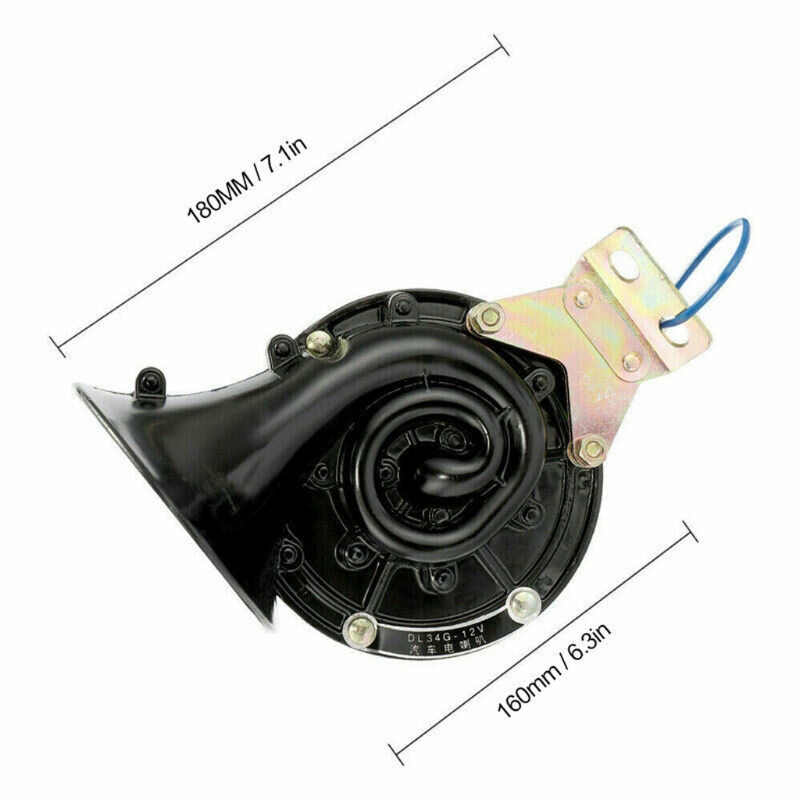 300DB 12V 24V Universal Electric Snail Air Horn Loud Sound For Car Truck Motorbike Motorcycle Waterproof