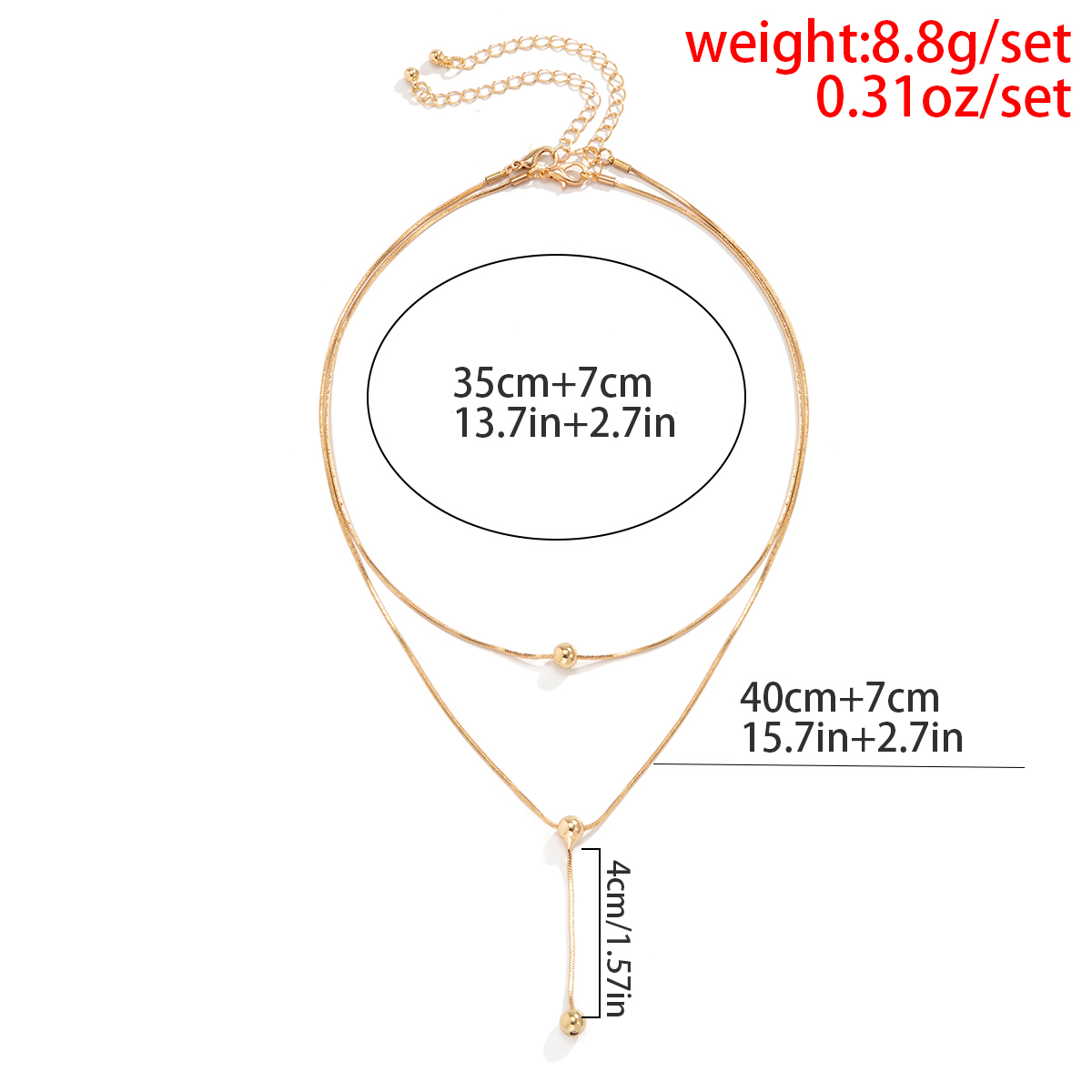 Ingemark Gothic Temperament Snake Bone Thin Chain Necklace for Women Collar Vintage Ball Pendant Choker Neck Jewelry Accessories