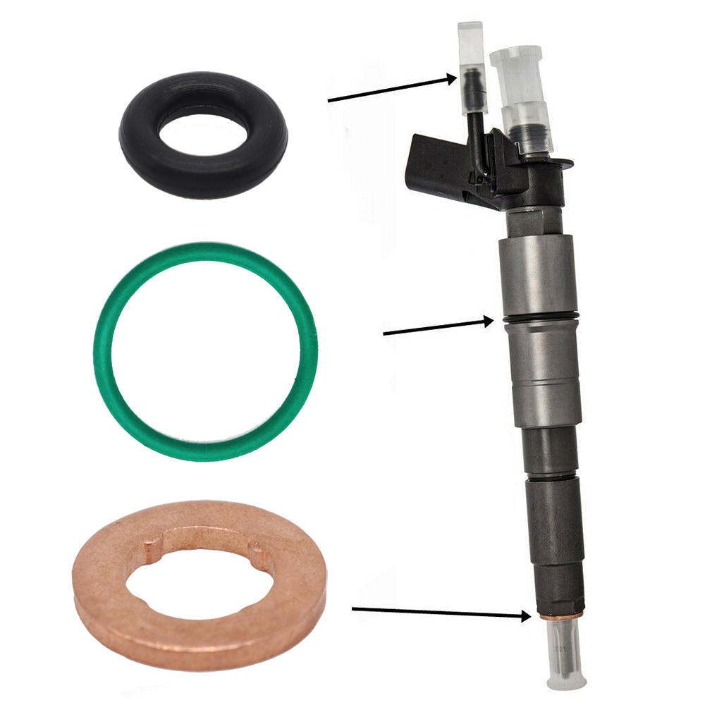 6Pcs For Audi A5 Q3 TT Q2 A6 AllroadFuel Injector Nozzle Copper Gasket O-ring Seal Kit 059130119 059130519 WHT000884 059130277