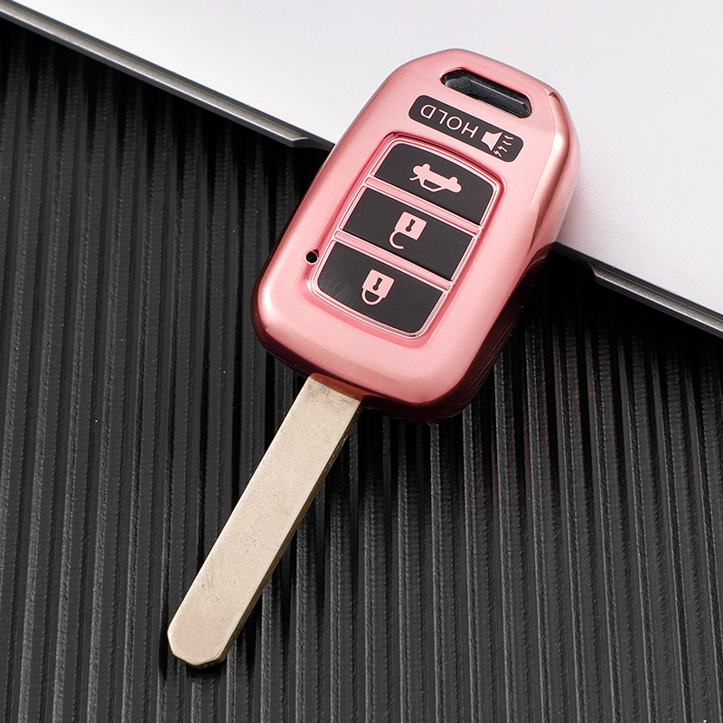 For Honda CRV Jazz HR-V HRV Accord CIVIC 4Buttons TPU Car Key Cover Case Shell Fob Holder Protector Accessories d1992