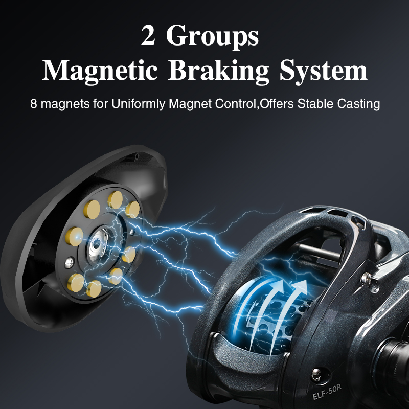 TSURINOYA ELF GENIUS 50 Bait Finesse Baitcasting 135g Ultra Magnetic Brake Fishing Reel For ing Light Game Wheel