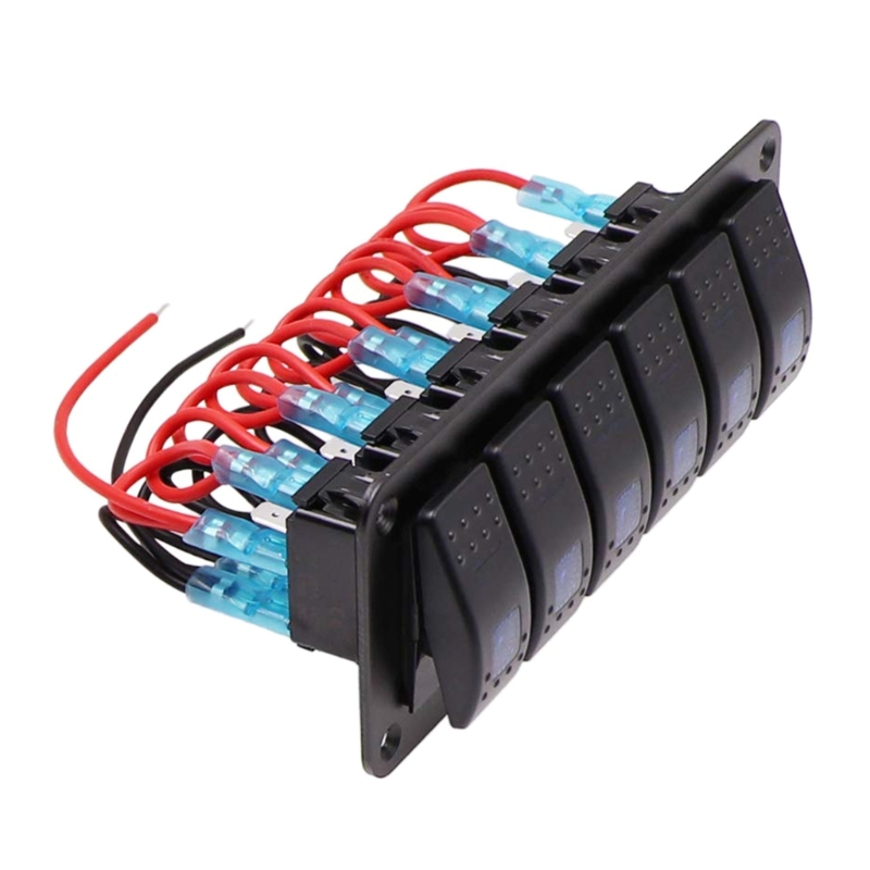 Household Appliances 12V Panel with Blue LED Light Toggle Rockers Waterproof for Auto Marine Vehicles Boats Drop Shipping