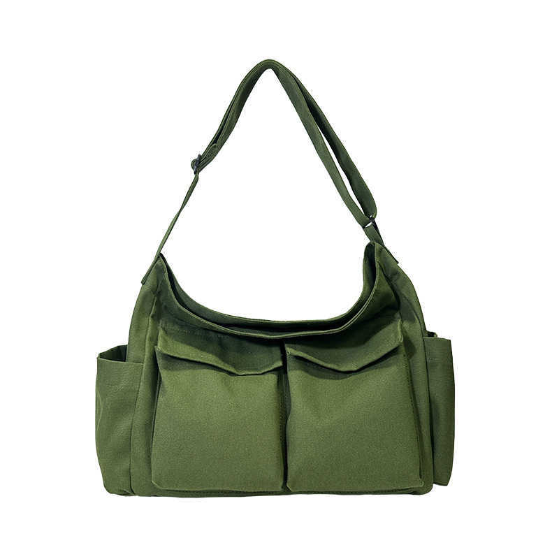 2024 Winter New Artistic Simple Single Shoulder Tote Bag Ins Large Capacity College Student Classroom Bag Crossbody Bag for Women