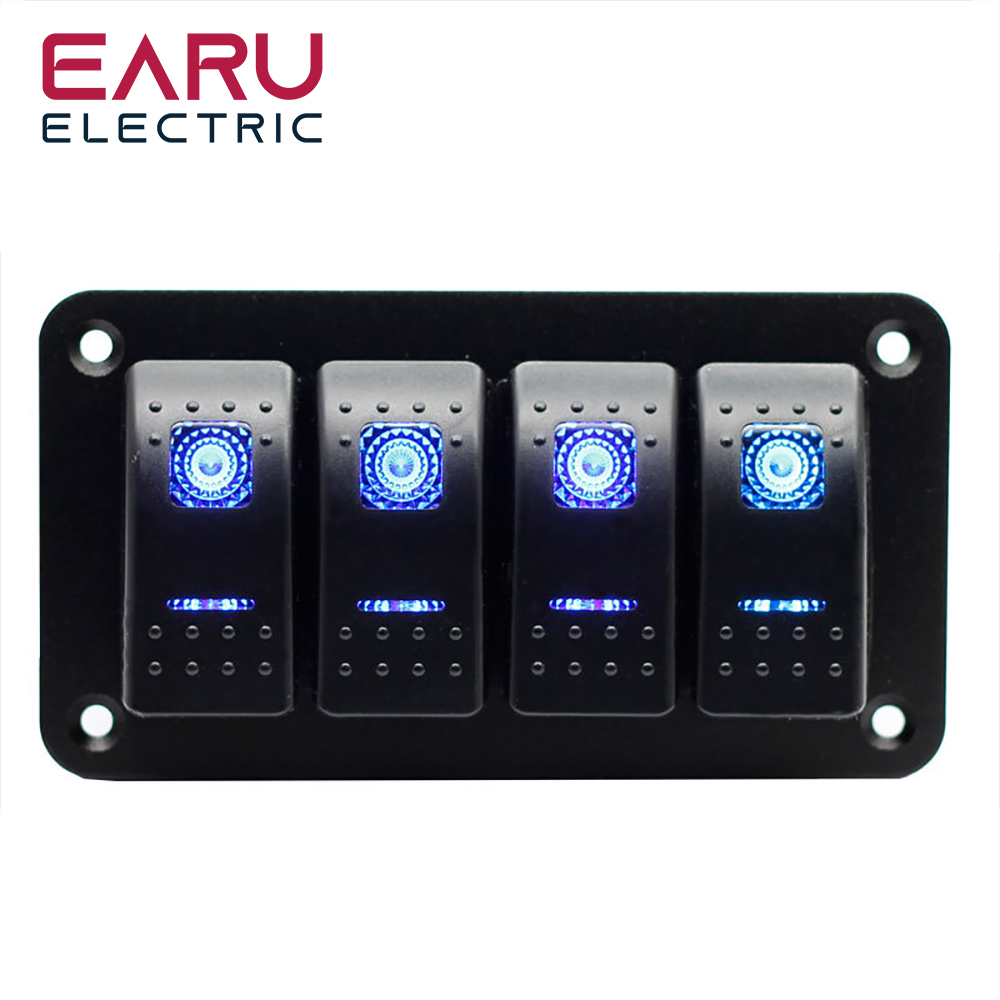 Control LED Light Boat Rocker for Marine RV Caravan Car Switch Panel Auto Replacement Parts