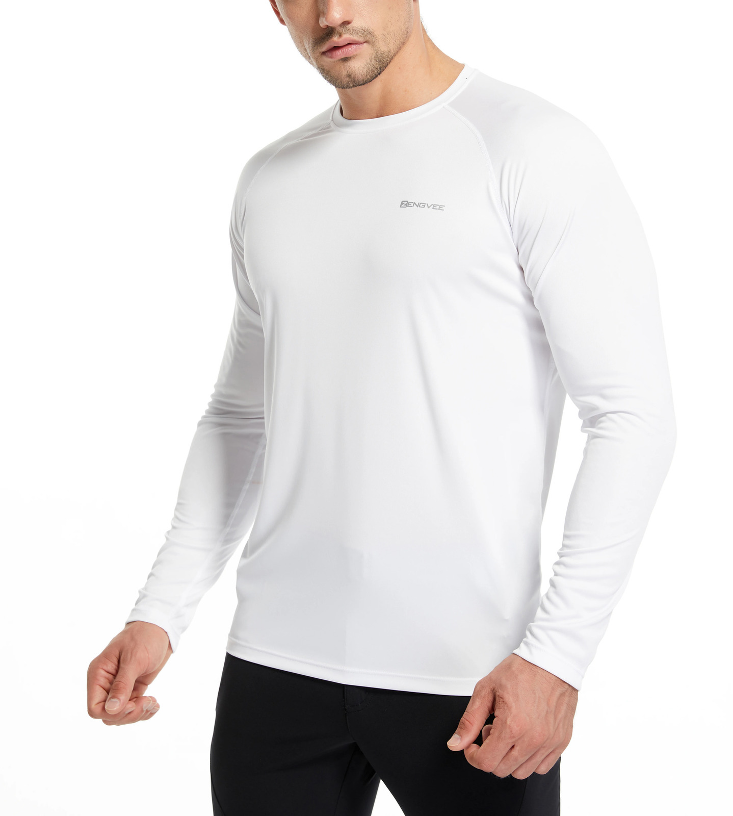 Mens Long Sleeve UPF 50 Rash Guards Diving UV Protection Lightweight T-Shirt Loose Fit Swimming Quick Drying Surfing T-Shirt 241112