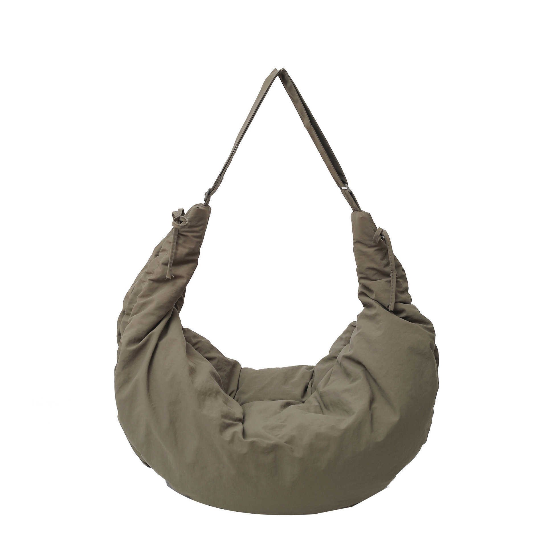 Large Pleated Crescent Wandering Bag Womens Simple Tote Casual Shoulder Bags Large Capacity Crossbody Dumpling Bag 241112