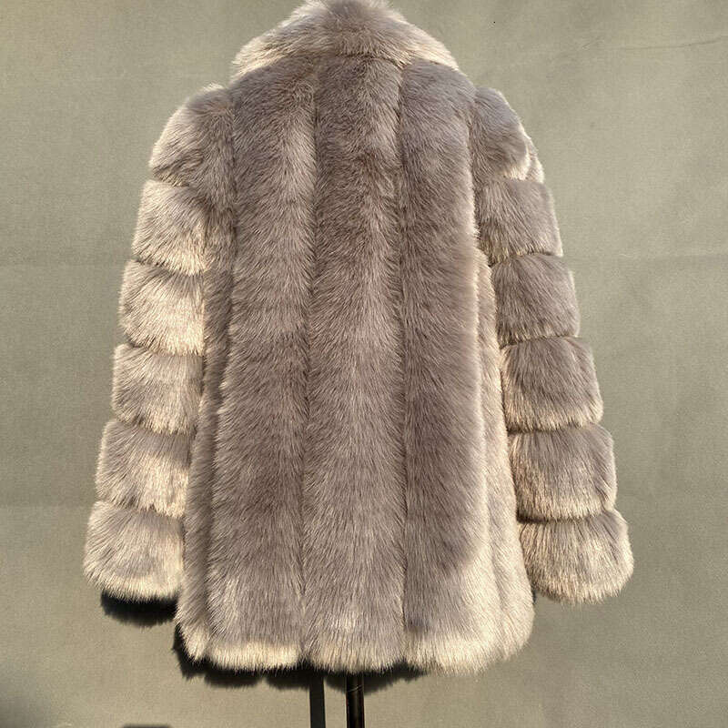 shanshi fur coat women Strength Winter New Women's Imitation Fox Medium Long Fashion Fur Coat