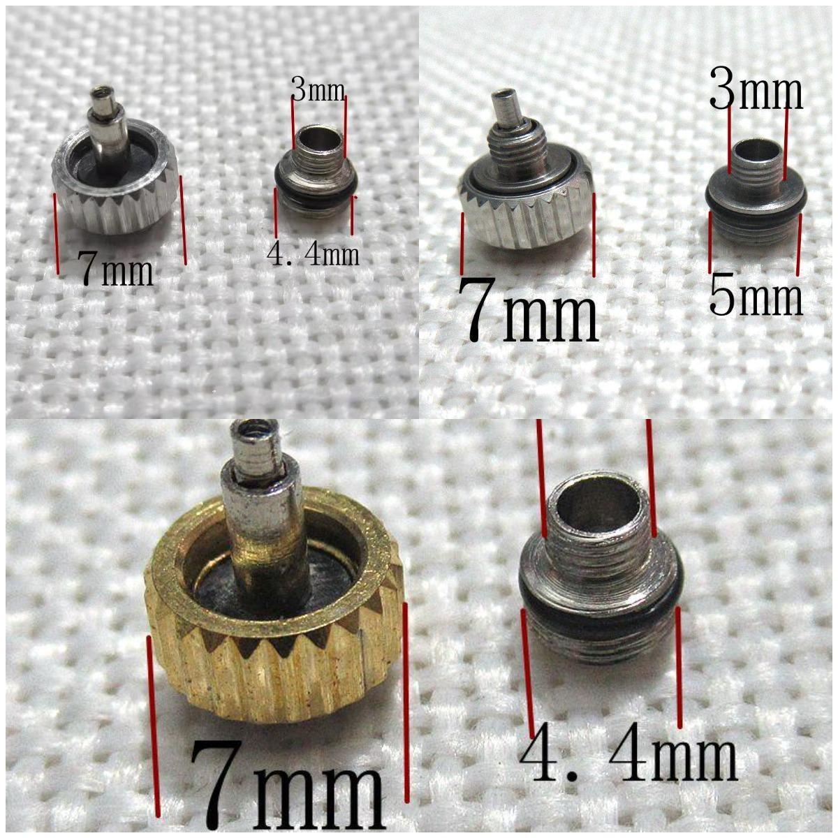 1/2Pcs Steel Watch Crown for Rlx Submariner 7.0mm Silver Gold Metal Watch Stem Crown Repair Parts Assortment