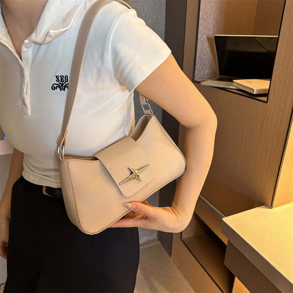 Silver Shoulder Bags for Women 2023 Classic Y2K Small Purse Glossy PU Leather Luxury Brand Female Underarm Handbags Daily Bag