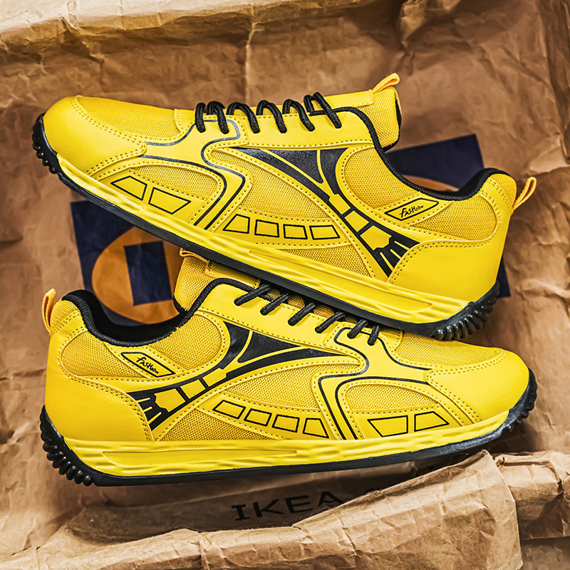 Mesh Men's Breathable Skate Sneakers - Comfortable Lace-Up Tennis Hot Shoes For 2024 - LaceUp