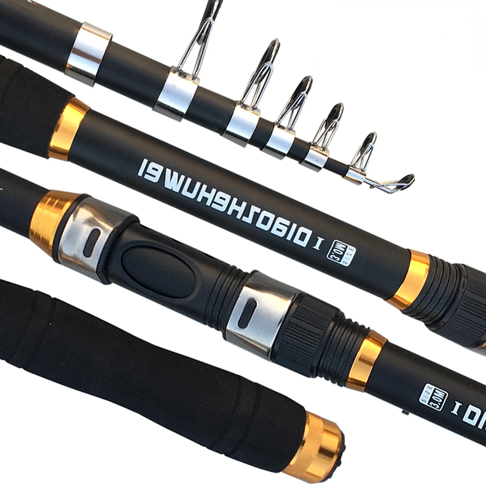 Telescopic Sea Fishing Rod Spinning Carp Feeder Travel Boats Ocean Fishing Pole Bait Weight 10-80g Super Hard 2.1M 2.4M 3M 3.6M