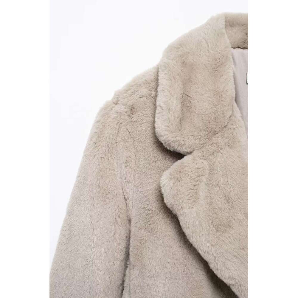 shanshi fur coat women Winter Women's Artificial Fur Effect Coat