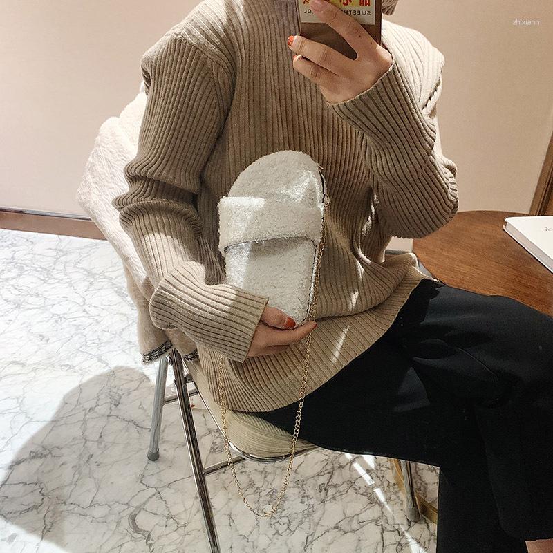 2025 NEW Bag Women's Cute Small Autumn And Winter Plush Bucket Portable Crossbody Shoulder zhanyishengli