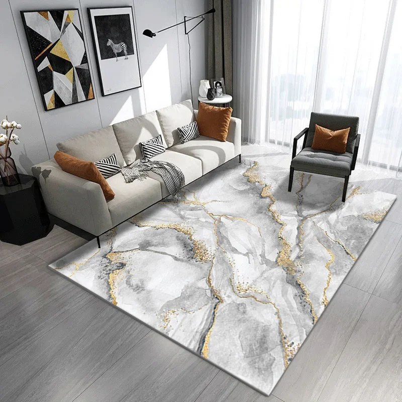 Modern Abstract Marble Carpet for Living Room Home Decorations Sofa Table Large Area Rugs Nonslip Bedroom Floor Mat Entrance Mat