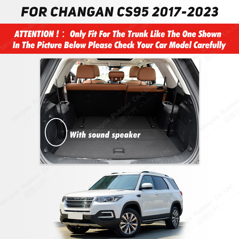 Auto Full Coverage Trunk Mat For Changan CS95 2017-2023 22 21 20 19 18 Car Boot Cover Pad Cargo Interior Protector Accessories 87b08
