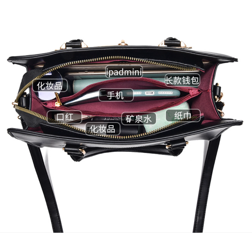 Leather women's bag iPad computer handbag High quality casual women's bag Waterproof large capacity women's single room bag Mobi 289e3 