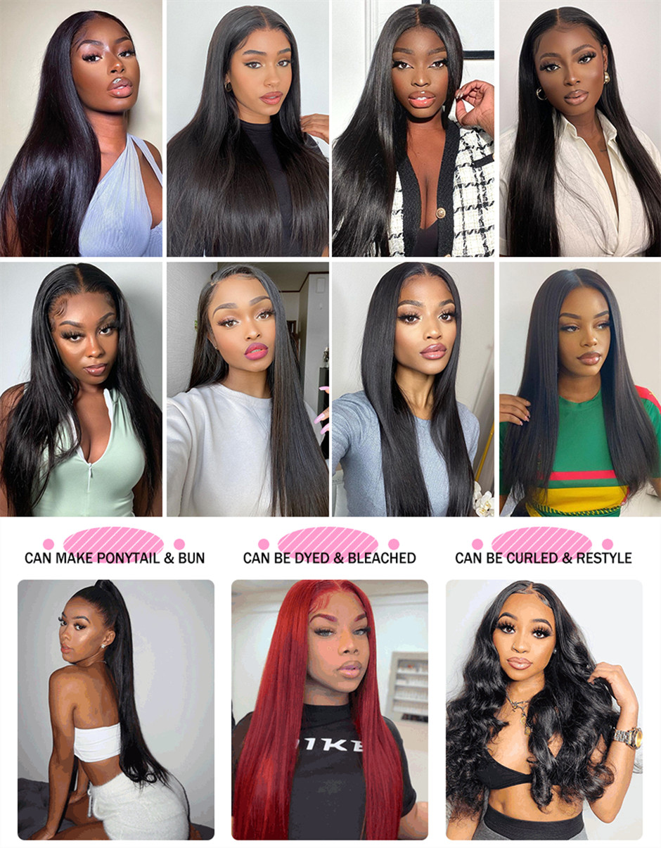 Brazilian Straight Hair Extensions Remy Hair Weave Bundles Nature Color 1/3/4 Bundles Thick Straight Human Hair Bundles 5743b