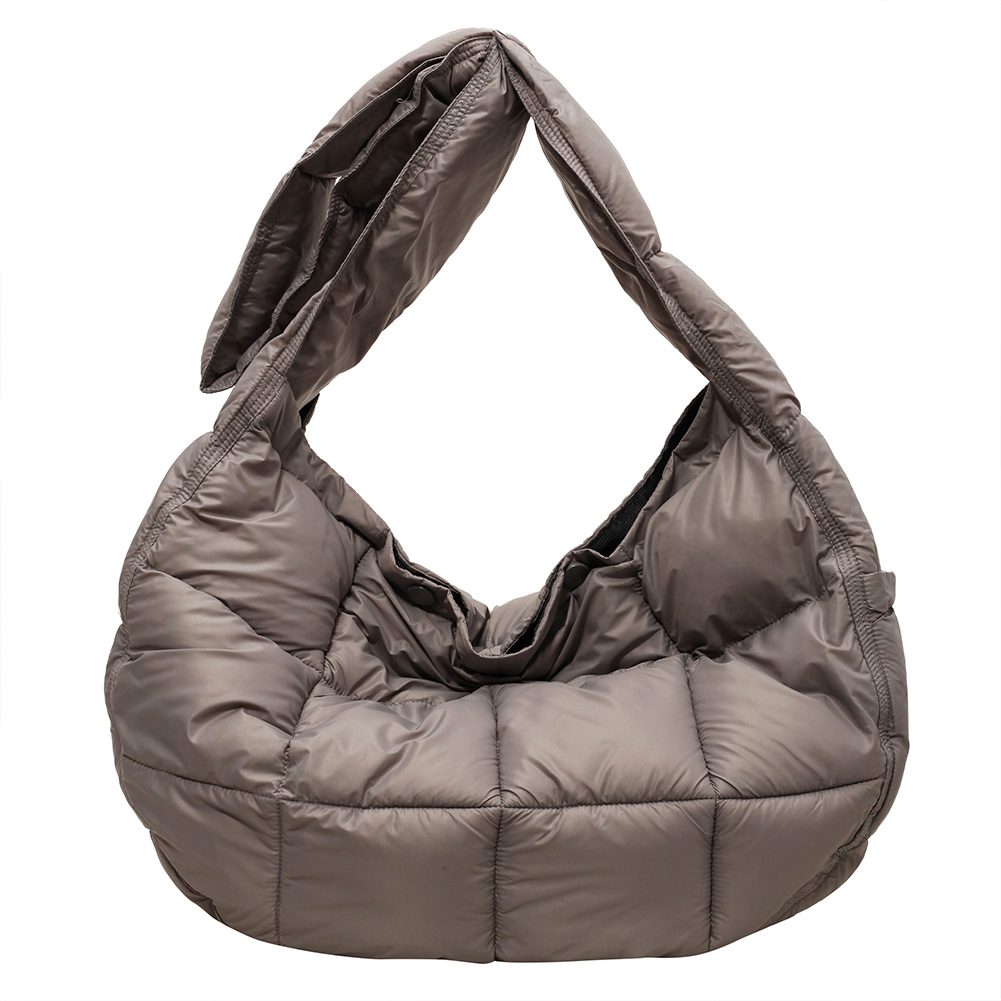 Women Mini Shoulder Bag Solid Color Quilted Underarm Bag Small Quilted Handbag Soft Stylish Puffer Bag Large Capacity Daily Bags
