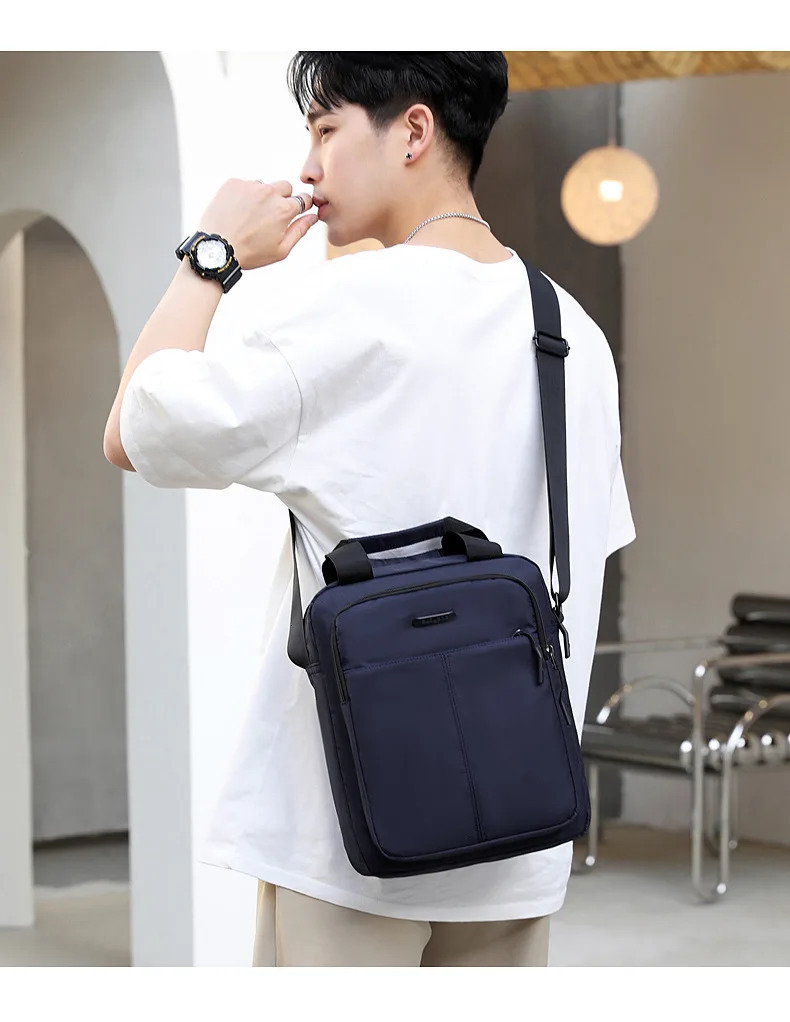 Mens High Capacity Hand Bags Trendy Cool Shoulder Nylon Messenger Travel Handbag Crossbody Bag Sling 241111