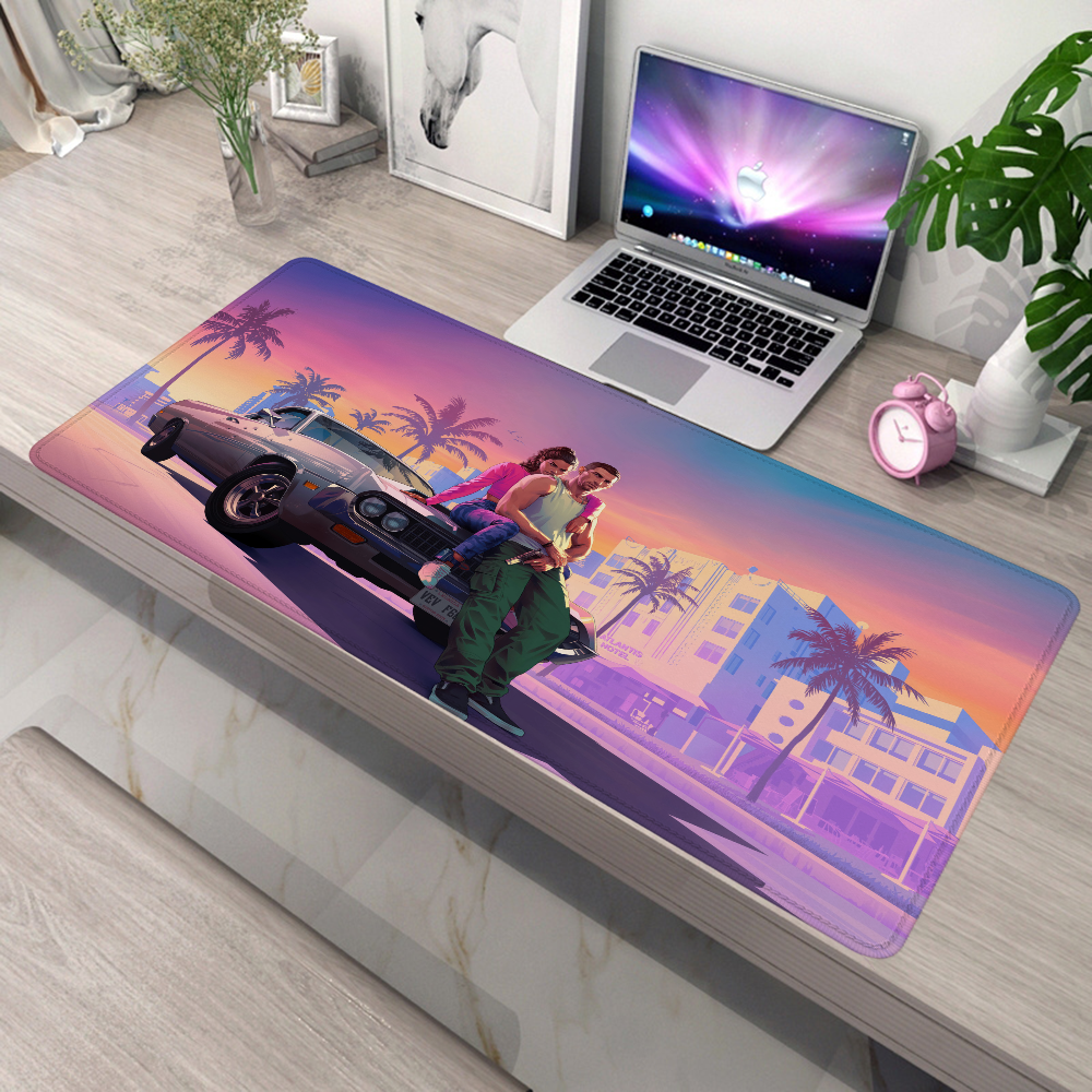 GTA 6 Mause Pad Gaming Mat Pc Gamer Xxl Mouse Pad 900x400 Desktops Diy Gaming Computer Desk Accessories Office Mousepad Mats