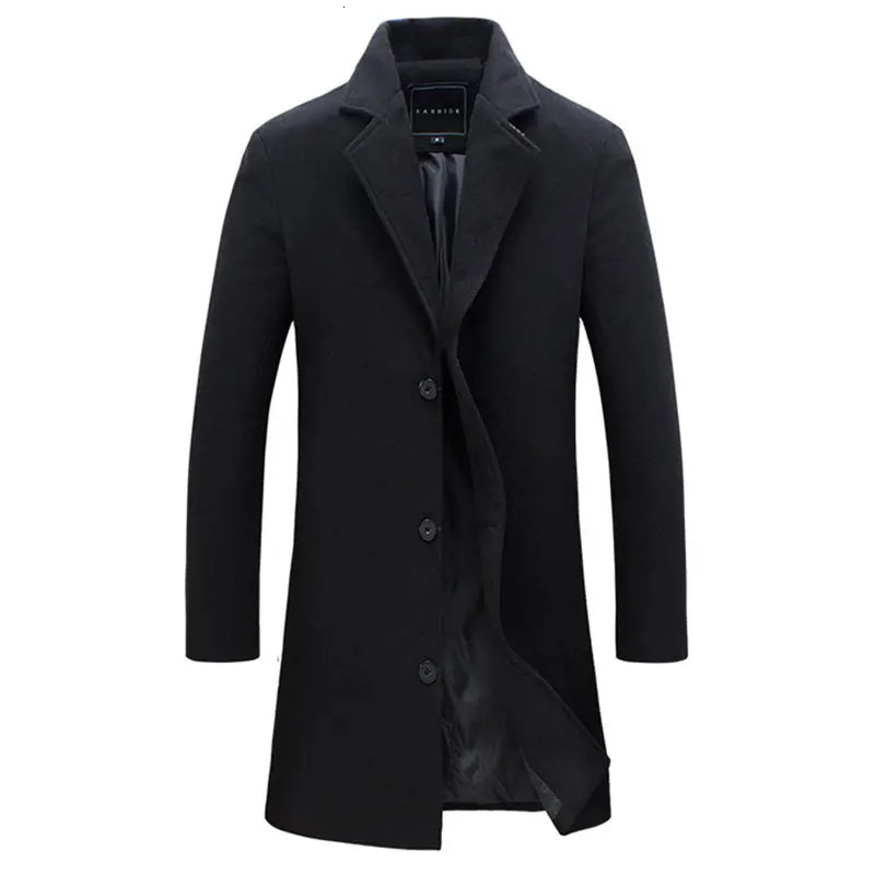 Wool coat outerwear long sleeved collar coat jacket stylish and elegant pocket coat long coat winter wool coat ultra-thin mens coat 241112